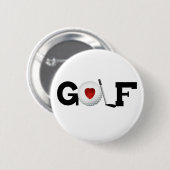 Golf met Golf Ball Ronde Button 5,7 Cm (Voorkant /achterkant)