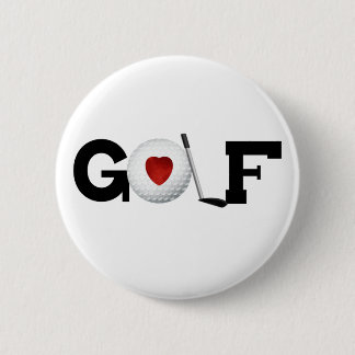 Golf met Golf Ball Ronde Button 5,7 Cm