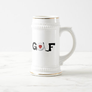 Golf met Golfbal-overhemden en -cadeaus Bierpul