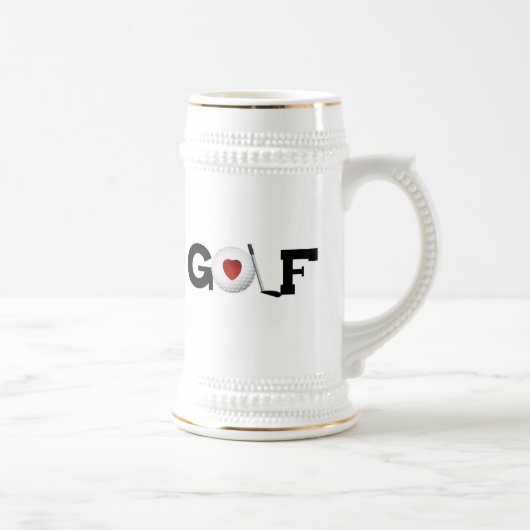 Golf met Golfbal-overhemden en -cadeaus Bierpul (Rechts)