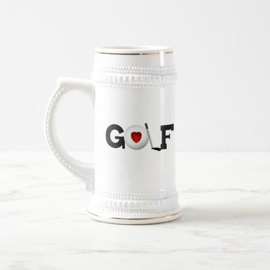 Golf met Golfbal-overhemden en -cadeaus Bierpul (Links)