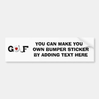 Golf met Golfbal-overhemden en -cadeaus Bumpersticker