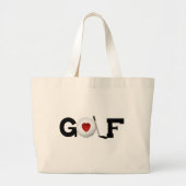 Golf met Golfbal-overhemden en -cadeaus Grote Tote Bag (Voorkant)