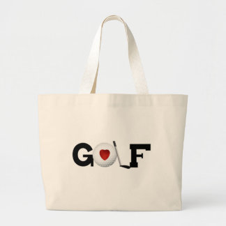 Golf met Golfbal-overhemden en -cadeaus Grote Tote Bag