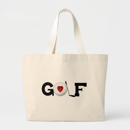 Golf met Golfbal-overhemden en -cadeaus Grote Tote Bag (Voorkant)
