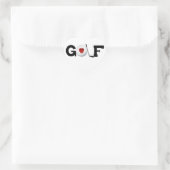 Golf met Golfbal-overhemden en -cadeautjes Hart Sticker (Tas)