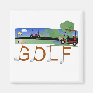 Golf met Golfkarts, T-shirts en cadeautjes Magneet