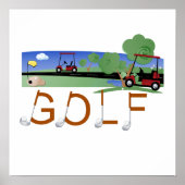 Golf met Golfkarts, T-shirts en cadeautjes Poster (Voorkant)