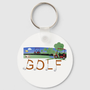 Golf met Golfkarts, T-shirts en cadeautjes Sleutelhanger