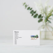 Golf met Golfkarts, T-shirts en cadeautjes Visitekaartje (Staand voorkant)