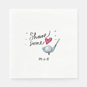 Golf met hart Deel wat liefde Servet
