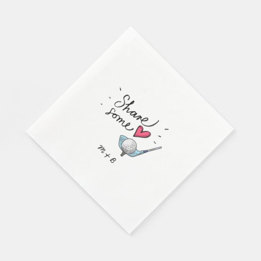 Golf met hart Deel wat liefde Servet (Hoek)