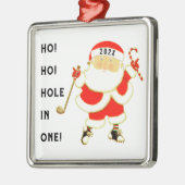 Golf met kerstcadeau metalen ornament (Links)