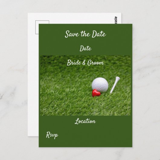 Golf met liefde briefkaart (Voorkant / Achterkant)