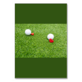 Golf met liefde op groen gras tafel nummer kaart (Achterkant)