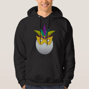 Golf met Mardi Gras Funny Golf Carnival Masker Hoodie