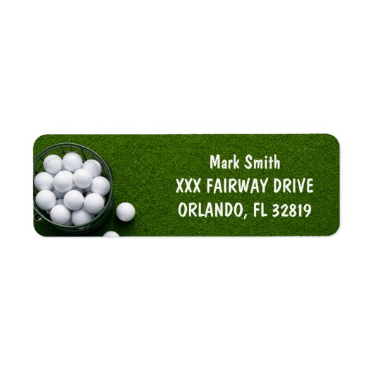 Golf met naam voor golfer  etiket (Voorkant)