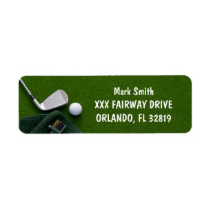 Golf met naam voor golfer etiket