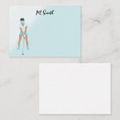 Golf met naam voor golfer Note Card Notitiekaartje (Voorkant / Achterkant)