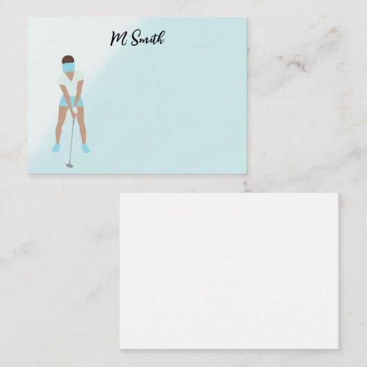 Golf met naam voor golfer Note Card Notitiekaartje (Voorkant / Achterkant)