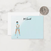 Golf met naam voor golfer Note Card Notitiekaartje (Voorkant / Achterkant in situ)