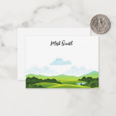 Golf met naam voor golfer Note Card Notitiekaartje (Voorkant / Achterkant in situ)