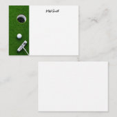 Golf met naam voor golfer notitiekaartje (Voorkant / Achterkant)