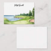 Golf met naam voor golfer notitiekaartje (Voorkant / Achterkant)