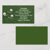 Golf met naam voor golfer visitekaartje (Voorkant / Achterkant)
