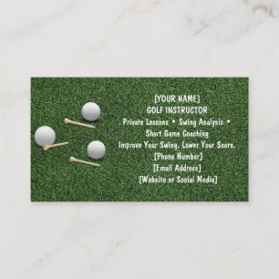 Golf met naam voor golfer visitekaartje