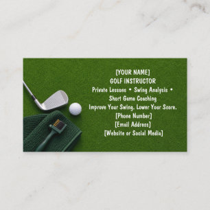 Golf met naam voor golfer visitekaartje