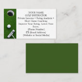 Golf met naam voor golfer visitekaartje (Voorkant / Achterkant)