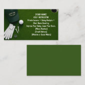 Golf met naam voor golfer visitekaartje (Voorkant / Achterkant)