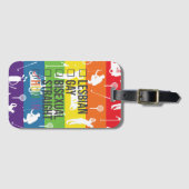 Golf met Pride: Regenboog Bagagelabel (Voorkant (horizontaal))