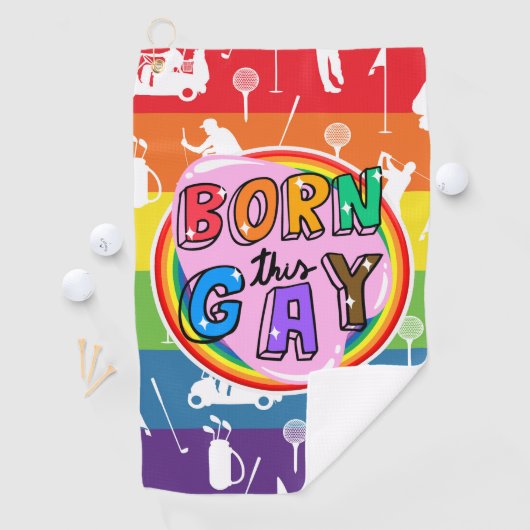 Golf met Pride: Regenboog Golfhanddoek (Insitu)
