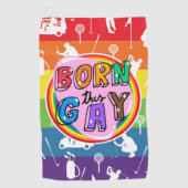 Golf met Pride: Regenboog Golfhanddoek (Voorkant)