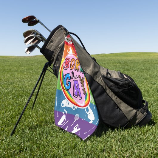Golf met Pride: Regenboog Golfhanddoek (Groen)