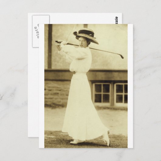 GOLF MET STIJL! - 1908 VrouwenGolf Champion Briefkaart (Voorkant / Achterkant)