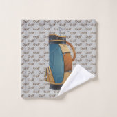 Golf met textiel bad handdoek (Wasdoekje)