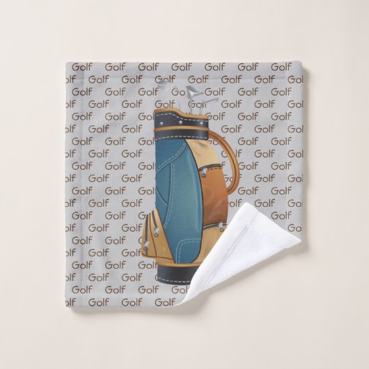 Golf met textiel bad handdoek (Wasdoekje)