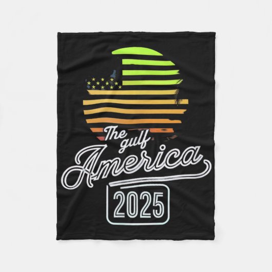 Golf Mexico Amerikaanse vlag Golf van Amerika Oost Fleece Deken (Voorkant)