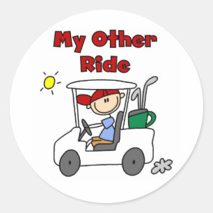 Golf Mijn Andere Rits Ronde Sticker