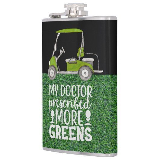 Golf Mijn arts heeft meer groen grappig voorgeschr Heupfles (Links)