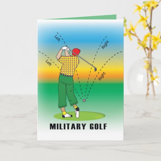 GOLF - militaire stijl Kaart (Gele Bloem)