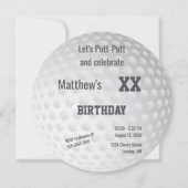 Golf Mini-golf Putt-Putt Golfing Birthday Party Kaart (Voorkant)