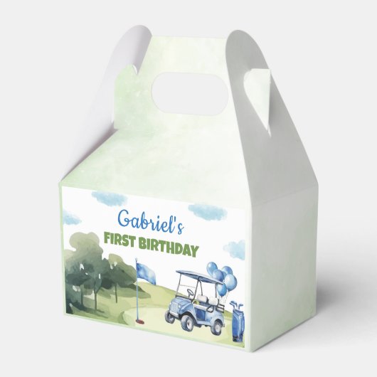 Golf Mini Thema Jongen Verjaardagsfeestje Favor Bo Bedankdoosjes (Achterkant)