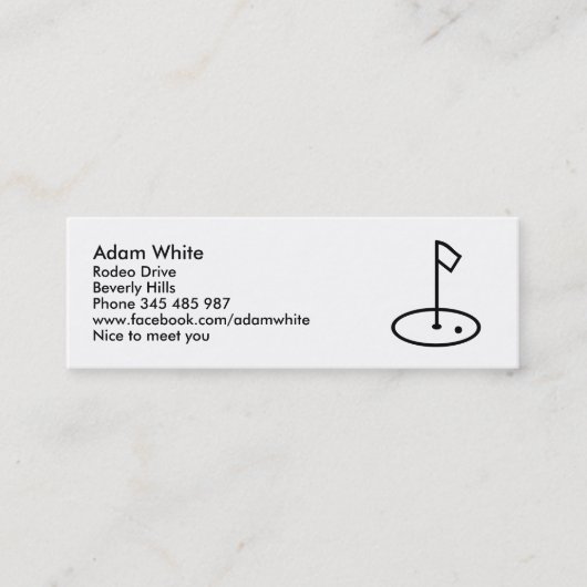 Golf Mini Visitekaartje (Voorkant)