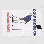 Golf Mode ON: Swing First | Funny Golfer Graphic T Golfhanddoek (Horizontaal)
