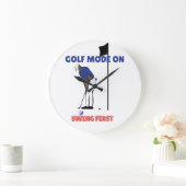 Golf Mode ON: Swing First | Funny Golfer Graphic T Grote Klok (Huis)