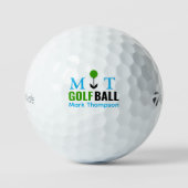 Golf Modern Ball Naam & Initialen Golfballen (Voorkant)